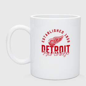 Кружка керамическая с принтом Detroit Red Wings | Детройт Ред Вингз в городе Новоалтайск, керамика | объем — 330 мл, диаметр — 80 мм. Принт наносится на бока кружки, можно сделать два разных изображения | detroit | hockey | ice | nhl | red | sport | team | wings | winter | вингз | детройт | красные | крылья | лед | нхл | ред | спорт | хоккеей | шайбу