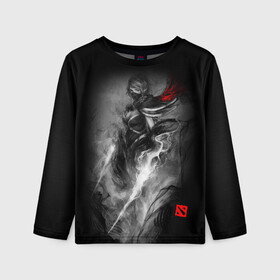 Детский лонгслив 3D с принтом DOTA 2   ДОТА 2 ТЕНЬ в городе Новоалтайск, 100% полиэстер | длинные рукава, круглый вырез горловины, полуприлегающий силуэт
 | bristleback | dota | dota 2 | dota2 | heroes | invoker | lina | og team | pudge | shadow | shadow fiend | team liquid | team spirit | the international | windranger | бристелбек | бристл | дота | дота 2 | дота2 | пудж | тень | урса