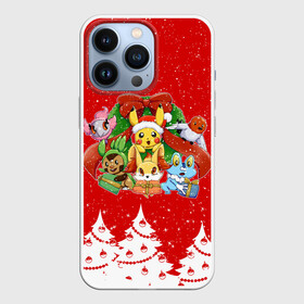 Чехол для iPhone 13 Pro с принтом НОВОГОДНИЕ ГЕРОИ ПОКЕМОНЫ 2022 в городе Новоалтайск,  |  | 2022 | animals | new year 2022 | pika | pika pika | pikachu | pokemon | детектив пикачу | животные | звери | новогодний пикачу | новый год | новый год 2022 | пика | пикачу | покемон | покемоны