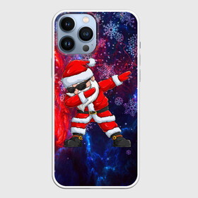 Чехол для iPhone 13 Pro Max с принтом КОСМЧЕСКИЙ НОВОГОДНИЙ САНТА 2022 в городе Новоалтайск,  |  | 2022 | beast | merry christmas | new year | red bow | santa hat | snow | tiger | winter | winter is coming | year of the tiger | год тигра | дед мороз | животные | звери | зверь | зима | зима 2022 | зима близко | новог | новогодни