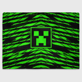 Плед 3D с принтом Майнкрафт Крипер   Minecraft Creeper в городе Новоалтайск, 100% полиэстер | закругленные углы, все края обработаны. Ткань не мнется и не растягивается | Тематика изображения на принте: creeper | minecraft | tnt | визер | гаст | голем | грифер | крипер | майнкрафт | моб | страж