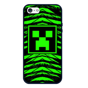 Чехол для iPhone 5/5S матовый с принтом Майнкрафт Крипер   Minecraft Creeper в городе Новоалтайск, Силикон | Область печати: задняя сторона чехла, без боковых панелей | Тематика изображения на принте: creeper | minecraft | tnt | визер | гаст | голем | грифер | крипер | майнкрафт | моб | страж