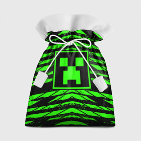 Подарочный 3D мешок с принтом Майнкрафт Крипер   Minecraft Creeper в городе Новоалтайск, 100% полиэстер | Размер: 29*39 см | Тематика изображения на принте: creeper | minecraft | tnt | визер | гаст | голем | грифер | крипер | майнкрафт | моб | страж