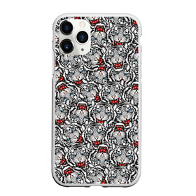 Чехол для iPhone 11 Pro матовый с принтом МНОГО ТИГРОВ НОВЫЙ ГОД 2022 в городе Новоалтайск, Силикон |  | 2022 | beast | merry christmas | new year | red bow | santa hat | snow | tiger | winter | winter is coming | year of the tiger | год тигра | дед мороз | животные | звери | зверь | зима | зима 2022 | зима близко | новог | новогодни
