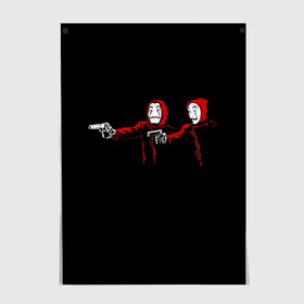 Постер с принтом BELLA CIAO | PULP FICTION в городе Новоалтайск, 100% бумага
 | бумага, плотность 150 мг. Матовая, но за счет высокого коэффициента гладкости имеет небольшой блеск и дает на свету блики, но в отличии от глянцевой бумаги не покрыта лаком | bella | bells | casa | ciao | de | el | fiction | jingle | la | moscow | netflix | papel | professor | pulp | resistencia | tokio | viva | бумажный | дом | криминальное | профессор | чтиво