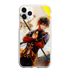 Чехол для iPhone 11 Pro матовый с принтом Zhong li с копьем genshin impact в городе Новоалтайск, Силикон |  | genshin impact | shenhe | venti gi | zhongli | венти | геншен импакт | геншин | импакт | чжун ли | эмпакт