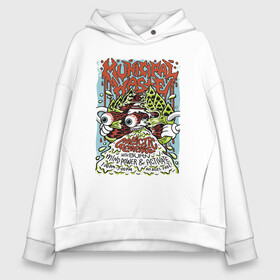 Женское худи Oversize хлопок с принтом Municipal Waste   Galactic Ampire 2022 в городе Новоалтайск, френч-терри — 70% хлопок, 30% полиэстер. Мягкий теплый начес внутри —100% хлопок | боковые карманы, эластичные манжеты и нижняя кромка, капюшон на магнитной кнопке | blood | crossover thrash | eyes | galactic | gap | group | hands | hype | jaw | municipal waste | richmond | usa | вирджиния | галактика | глаза | группа | коммунальные отходы | кровь | кроссовертрэш | пасть | разрыв | руки | сша | ха