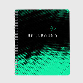 Тетрадь с принтом HELLBOUND   ARROWHEADS   Полутона в городе Новоалтайск, 100% бумага | 48 листов, плотность листов — 60 г/м2, плотность картонной обложки — 250 г/м2. Листы скреплены сбоку удобной пружинной спиралью. Уголки страниц и обложки скругленные. Цвет линий — светло-серый
 | arrowheads | bound | hell | hellbound | netflix | series | ада | зов | корейский | культура | монстры | полутона | поп | сериал | сериалы