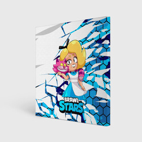 Холст квадратный с принтом Лола 3D white  blue в городе Новоалтайск, 100% ПВХ |  | brawl | brawl stars | brawlstars | lola | бравл | бравлстарс | лола | лоли | разрушитель