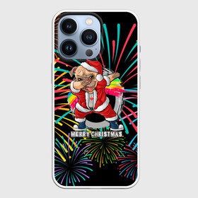 Чехол для iPhone 13 Pro с принтом Merry Christmas Mops Dabbing. в городе Новоалтайск,  |  | Тематика изображения на принте: 2022 | dabbing | happy new year | merry christmas | mops dabbing | год тигра | зима близко | нг | новогодний | новый год | новый год 2022 | рождество | салют | символ 2022 года | собака