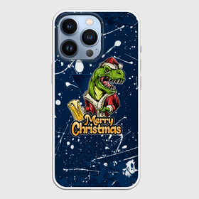 Чехол для iPhone 13 Pro с принтом Merry Christmas Пивозавр. в городе Новоалтайск,  |  | Тематика изображения на принте: 2022 | happy new year | merry christmas | год тигра | дино | динозавр | зима близко | нг | новогодний | новый год | новый год 2022 | рождество | снежинки | тигр