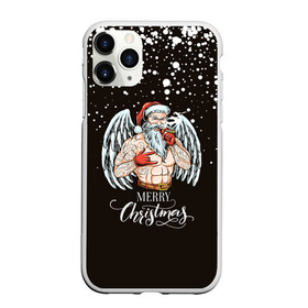 Чехол для iPhone 11 Pro Max матовый с принтом Merry Christmas Santa c Крыльями Ангела. в городе Новоалтайск, Силикон |  | 2022 | happy new year | merry christmas | santa | год тигра | зима близко | нг | новогодний | новый год | новый год 2022 | рождество | санта | символ 2022 года | снежинки