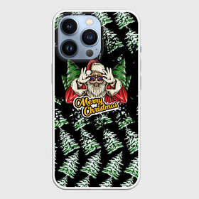Чехол для iPhone 13 Pro с принтом Merry Christmas Santa с Ёлками. в городе Новоалтайск,  |  | 2022 | happy new year | merry christmas | santa | год тигра | зима близко | нг | новогодний | новый год | новый год 2022 | рождество | санта | символ 2022 года