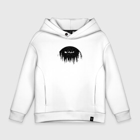 Детское худи Oversize хлопок с принтом [Black]   Санта с оленями в городе Новоалтайск, френч-терри — 70% хлопок, 30% полиэстер. Мягкий теплый начес внутри —100% хлопок | боковые карманы, эластичные манжеты и нижняя кромка, капюшон на магнитной кнопке | Тематика изображения на принте: 2022 | happy new year | merry christmas | santa | зима близко | нг | новогодний | новый год | новый год 2022 | рождество | санта | символ 2022 года