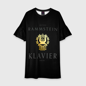 Детское платье 3D с принтом Rammstein XXI - Klavier в городе Новоалтайск, 100% полиэстер | прямой силуэт, чуть расширенный к низу. Круглая горловина, на рукавах — воланы | lindemann | rammstein | ramstein | till lindemann | альбом | кристоф шнайдер | лоренц | метал | немецкая | оливер ридель | пауль ландерс | раммштайн | рамштайн | рихард круспе | рок группа | тилль линдеманн