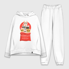 Женский костюм хлопок Oversize с принтом Christmas Cats в городе Новоалтайск,  |  | art | bag | cats | christmas | drawing | gift | holiday | new year | seals | арт | котики | коты | кошки | мешок | новый год | подарок | праздник | рисунок | рождество