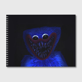 Альбом для рисования с принтом BLUE MONSTER | POPPY в городе Новоалтайск, 100% бумага
 | матовая бумага, плотность 200 мг. | playtime co | poppy playtime | видео игра | видеоигра | время игры с поппи | головоломки | заброшенная фабрика игрушек | попи | поппи | поппи плей тайм | ужасы | фабрика игрушек