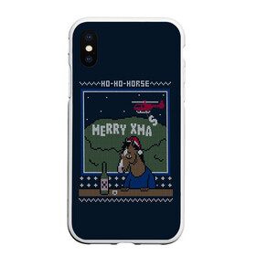 Чехол для iPhone XS Max матовый с принтом HO HO HORSE в городе Новоалтайск, Силикон | Область печати: задняя сторона чехла, без боковых панелей | 2022 | bad | christmas | cold | ha | hipster | ho | horse | klaus | man | merry | new | santa | snow | winter | year | вязаный | год | дед | зима | клаус | конь | лошадь | мороз | новый | рождество | санта | снег | ха | хипстер | х