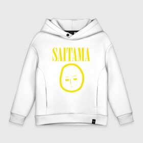 Детское худи Oversize хлопок с принтом SAITAMA (NIRVANA) в городе Новоалтайск, френч-терри — 70% хлопок, 30% полиэстер. Мягкий теплый начес внутри —100% хлопок | боковые карманы, эластичные манжеты и нижняя кромка, капюшон на магнитной кнопке | Тематика изображения на принте: anime | man | music | nirvana | one | onepunchman | punch | rock | saitama | аниме | ванпанчмен | музыка | нирвана | рок | сайтама