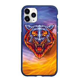 Чехол для iPhone 11 Pro Max матовый с принтом Тигр в водно-огненной стихии в городе Новоалтайск, Силикон |  | Тематика изображения на принте: вода | огонь | символ года | стихия | тигр | хищник