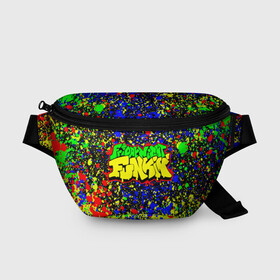 Поясная сумка 3D с принтом Friday Night Funkin Logo Acid Style в городе Новоалтайск, 100% полиэстер | плотная ткань, ремень с регулируемой длиной, внутри несколько карманов для мелочей, основное отделение и карман с обратной стороны сумки застегиваются на молнию | friday night funkin | ночь пятницы фанкин | пятничный вечер фанкин | фрайдей найт фанкин | фридей найт фанкин
