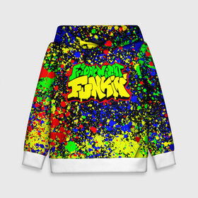 Детская толстовка 3D с принтом Friday Night Funkin Logo Acid Style в городе Новоалтайск, 100% полиэстер | двухслойный капюшон со шнурком для регулировки, мягкие манжеты на рукавах и по низу толстовки, спереди карман-кенгуру с мягким внутренним слоем | friday night funkin | ночь пятницы фанкин | пятничный вечер фанкин | фрайдей найт фанкин | фридей найт фанкин