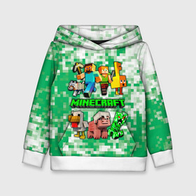 Детская толстовка 3D с принтом Minecraft персонажи мобы в городе Новоалтайск, 100% полиэстер | двухслойный капюшон со шнурком для регулировки, мягкие манжеты на рукавах и по низу толстовки, спереди карман-кенгуру с мягким внутренним слоем | Тематика изображения на принте: creeper | green minecraft | minecraft | minecraft creeper | minecraft dungeons | детские игры | зеленый майнкрафт | крипер | крипер майнкрафт | криппер | майнкрафт | майнкрафт крипер | майнкрафт персонажи | майнкрафт подземелье