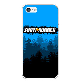 Чехол для iPhone 5/5S матовый с принтом SNOWRUNNER СНОУРАННЕР ЛЕС в городе Новоалтайск, Силикон | Область печати: задняя сторона чехла, без боковых панелей | game | snow runner | snowrunner | грузовик | дальнобойщик | игра | симулятор | сноу раннер | сноураннер