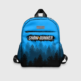Детский рюкзак 3D с принтом SNOWRUNNER СНОУРАННЕР ЛЕС в городе Новоалтайск, 100% полиэстер | лямки с регулируемой длиной, сверху петелька, чтобы рюкзак можно было повесить на вешалку. Основное отделение закрывается на молнию, как и внешний карман. Внутри дополнительный карман. По бокам два дополнительных кармашка | game | snow runner | snowrunner | грузовик | дальнобойщик | игра | симулятор | сноу раннер | сноураннер