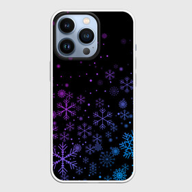 Чехол для iPhone 13 Pro с принтом Новогодние снежинки. Градиент. в городе Новоалтайск,  |  | 2022 | happy new year | merry christmas | год тигра | зима близко | нг | новогодний | новый год | новый год 2022 | рождество | символ 2022 года | снег | снежинки