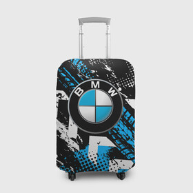 Чехол для чемодана 3D с принтом Следы от шин BMW в городе Новоалтайск, 86% полиэфир, 14% спандекс | двустороннее нанесение принта, прорези для ручек и колес | bmw | bmw performance | m | motorsport | performance | бмв | моторспорт