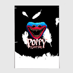 Постер с принтом Poppy Playtime Перья. в городе Новоалтайск, 100% бумага
 | бумага, плотность 150 мг. Матовая, но за счет высокого коэффициента гладкости имеет небольшой блеск и дает на свету блики, но в отличии от глянцевой бумаги не покрыта лаком | poppy playtime | игра | кукла | монстр | плэйтайм | поппи плейтайм | хагги вагги | хоррор