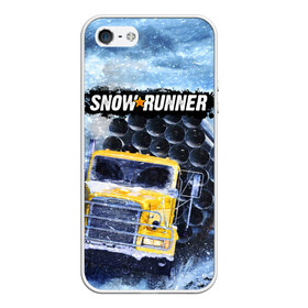 Чехол для iPhone 5/5S матовый с принтом SNOWRUNNER ART СНОУРАННЕР АРТ в городе Новоалтайск, Силикон | Область печати: задняя сторона чехла, без боковых панелей | game | snow runner | snowrunner | winter | грузовик | дальнобойщик | зима | игра | лес | симулятор | снег | сноу раннер | сноураннер