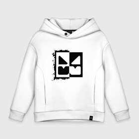 Детское худи Oversize хлопок с принтом GEOMETRY DASH BLACK WHITE в городе Новоалтайск, френч-терри — 70% хлопок, 30% полиэстер. Мягкий теплый начес внутри —100% хлопок | боковые карманы, эластичные манжеты и нижняя кромка, капюшон на магнитной кнопке | 2d | arcade | demon | game | geometry dash | levels | meltdown | robtop | smile | аркада | геометрический тире | демон | раннер | смайлы | уровни | эмоции