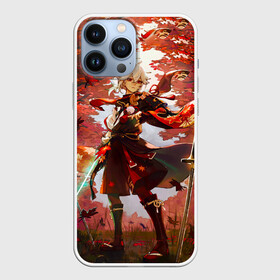 Чехол для iPhone 13 Pro Max с принтом Каэдэхара Кадзуха  стоит в лесу  Genshin Impact в городе Новоалтайск,  |  | Тематика изображения на принте: genshin impact | kadzuhara | kazuha | shenhe | venti gi | zhongli | венти | геншен импакт | геншин | импакт | казуха | мечи | чжун ли | эмпакт