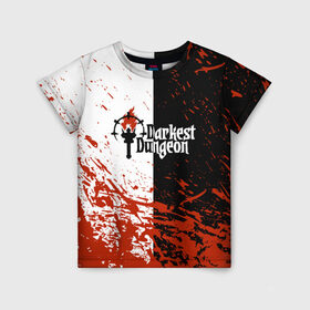 Детская футболка 3D с принтом Darkest Dungeon | DD | Black White Logo в городе Новоалтайск, 100% гипоаллергенный полиэфир | прямой крой, круглый вырез горловины, длина до линии бедер, чуть спущенное плечо, ткань немного тянется | colour of madness | crimson court | darkest dungeon | game | logo | roguelike | shieldbreaker | the shieldbreaker | игра | лого | логотип | ролевая игра | темнейшее подземелье