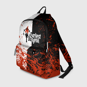 Рюкзак 3D с принтом Darkest Dungeon | DD | Black White Logo в городе Новоалтайск, 100% полиэстер | лямки с регулируемой длиной, сверху петелька, чтобы рюкзак можно было повесить на вешалку. Основное отделение закрывается на молнию, как и внешний карман. Внутри два дополнительных кармана, один из которых закрывается на молнию. По бокам два дополнительных кармашка | colour of madness | crimson court | darkest dungeon | game | logo | roguelike | shieldbreaker | the shieldbreaker | игра | лого | логотип | ролевая игра | темнейшее подземелье