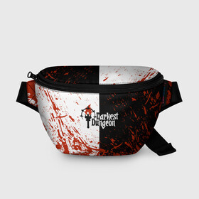 Поясная сумка 3D с принтом Darkest Dungeon | DD | Black White Logo в городе Новоалтайск, 100% полиэстер | плотная ткань, ремень с регулируемой длиной, внутри несколько карманов для мелочей, основное отделение и карман с обратной стороны сумки застегиваются на молнию | colour of madness | crimson court | darkest dungeon | game | logo | roguelike | shieldbreaker | the shieldbreaker | игра | лого | логотип | ролевая игра | темнейшее подземелье