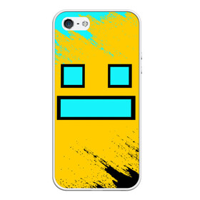 Чехол для iPhone 5/5S матовый с принтом GEOMETRY DASH SMILE БРЫЗГИ КРАСОК в городе Новоалтайск, Силикон | Область печати: задняя сторона чехла, без боковых панелей | 2d | arcade | demon | game | geometry dash | levels | meltdown | robtop | smile | аркада | брызги | брызги красок | геометрический тире | демон | краски | раннер | смайлы | уровни | эмоции
