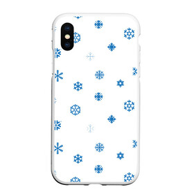 Чехол для iPhone XS Max матовый с принтом Снег идёт в городе Новоалтайск, Силикон | Область печати: задняя сторона чехла, без боковых панелей | Тематика изображения на принте: мороз | новогодний | новый год | паттерн | рождественски | рождество | сезон | снег | снегопад | снежинки | хима | холод | холодно