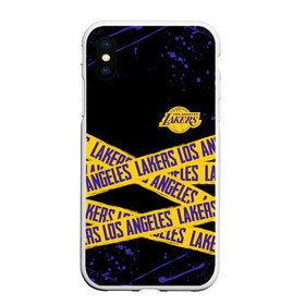 Чехол для iPhone XS Max матовый с принтом LAKERS LOGO БРЫЗГИ КРАСОК в городе Новоалтайск, Силикон | Область печати: задняя сторона чехла, без боковых панелей | Тематика изображения на принте: america | basketball | kobe bryant | la | la lakers | lakers | lines | los angeles lakers | nba | usa | баскетбол | брызги | брызги красок | кобе брайант | краски | линии | лос анджелес лейкерс | нба | полосы | сша