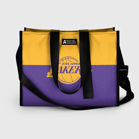 Сумка-шоппер 3D с принтом LAKERS LINE HEXAGON SPORT в городе Новоалтайск, 100% полиэстер | застегивается на металлическую кнопку; внутренний карман застегивается на молнию. Стенки укреплены специальным мягким материалом, чтобы защитить содержимое от несильных ударов
 | america | basketball | hexagon | kobe bryant | la | la lakers | lakers | los angeles lakers | nba | usa | баскетбол | гексагон | геометрия | кобе брайант | лос анджелес лейкерс | нба | соты | сша