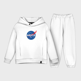 Детский костюм хлопок Oversize с принтом S.A.N.T.A (NASA) в городе Новоалтайск,  |  | Тематика изображения на принте: 2022 | bad | christmas | cold | hipster | ho | klaus | merry | nasa | new | santa | snow | space | winter | year | год | дед | зима | клаус | космос | мороз | наса | новый | рождество | санта | снег | хипстер | хо | холод