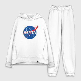 Женский костюм хлопок Oversize с принтом S A N T A (NASA) в городе Новоалтайск,  |  | 2022 | bad | christmas | cold | hipster | ho | klaus | merry | nasa | new | santa | snow | space | winter | year | год | дед | зима | клаус | космос | мороз | наса | новый | рождество | санта | снег | хипстер | хо | холод