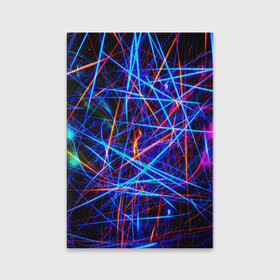 Обложка для паспорта матовая кожа с принтом NEON LINES Glowing Lines Effect в городе Новоалтайск, натуральная матовая кожа | размер 19,3 х 13,7 см; прозрачные пластиковые крепления | rave neon | живые линии | неновые лучи | неон | неоновая лампа | неоновая ночь | неоновые ленты | неоновые линии разных цветов | неоновый рейв | светящиеся линии | флекс неон | эффект неона