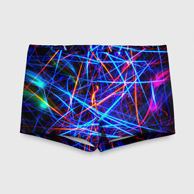 Детские купальные плавки 3D с принтом NEON LINES Glowing Lines Effect в городе Новоалтайск, Полиэстер 85%, Спандекс 15% | Слитный крой, подклад по переду изделия, узкие бретели | Тематика изображения на принте: rave neon | живые линии | неновые лучи | неон | неоновая лампа | неоновая ночь | неоновые ленты | неоновые линии разных цветов | неоновый рейв | светящиеся линии | флекс неон | эффект неона