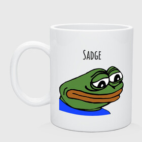 Кружка керамическая с принтом Pepe Sadge в городе Новоалтайск, керамика | объем — 330 мл, диаметр — 80 мм. Принт наносится на бока кружки, можно сделать два разных изображения | peepo | pepe | sadge | sidcord | грустная жабка | грустная пепе | грусть | дискород | жабка | пепе | пепе sadge | пипо sadge | смайлик твич | смайлики дискорд | твич pepe | твич мем