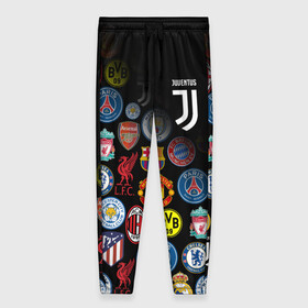 Женские брюки 3D с принтом JUVENTUS LOGOBOMBING SPORT в городе Новоалтайск, полиэстер 100% | прямой крой, два кармана без застежек по бокам, с мягкой трикотажной резинкой на поясе и по низу штанин. В поясе для дополнительного комфорта — широкие завязки | black white | cr7 | fc juventus | football | juve | juventus | ronaldo | sport | бык | роналдо | роналду | спорт | футбол | чёрно белый | ювентус