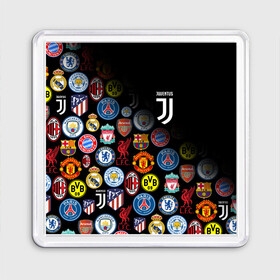 Магнит 55*55 с принтом JUVENTUS LOGOBOMBING SPORT в городе Новоалтайск, Пластик | Размер: 65*65 мм; Размер печати: 55*55 мм | black white | cr7 | fc juventus | football | juve | juventus | ronaldo | sport | бык | роналдо | роналду | спорт | футбол | чёрно белый | ювентус