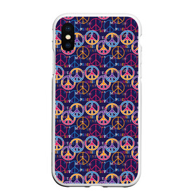 Чехол для iPhone XS Max матовый с принтом Пацифика (Pacific) в городе Новоалтайск, Силикон | Область печати: задняя сторона чехла, без боковых панелей | hippie | hipster | love | nirvana | pacific | pacifist | peace | rap | rastaman | subculture | битник | знак пацифики | любовь | мир | нирвана | пацифик | пацифист | психоделика | растаман | рэп | символ мира | субкультура | хип хоп | хиппарь